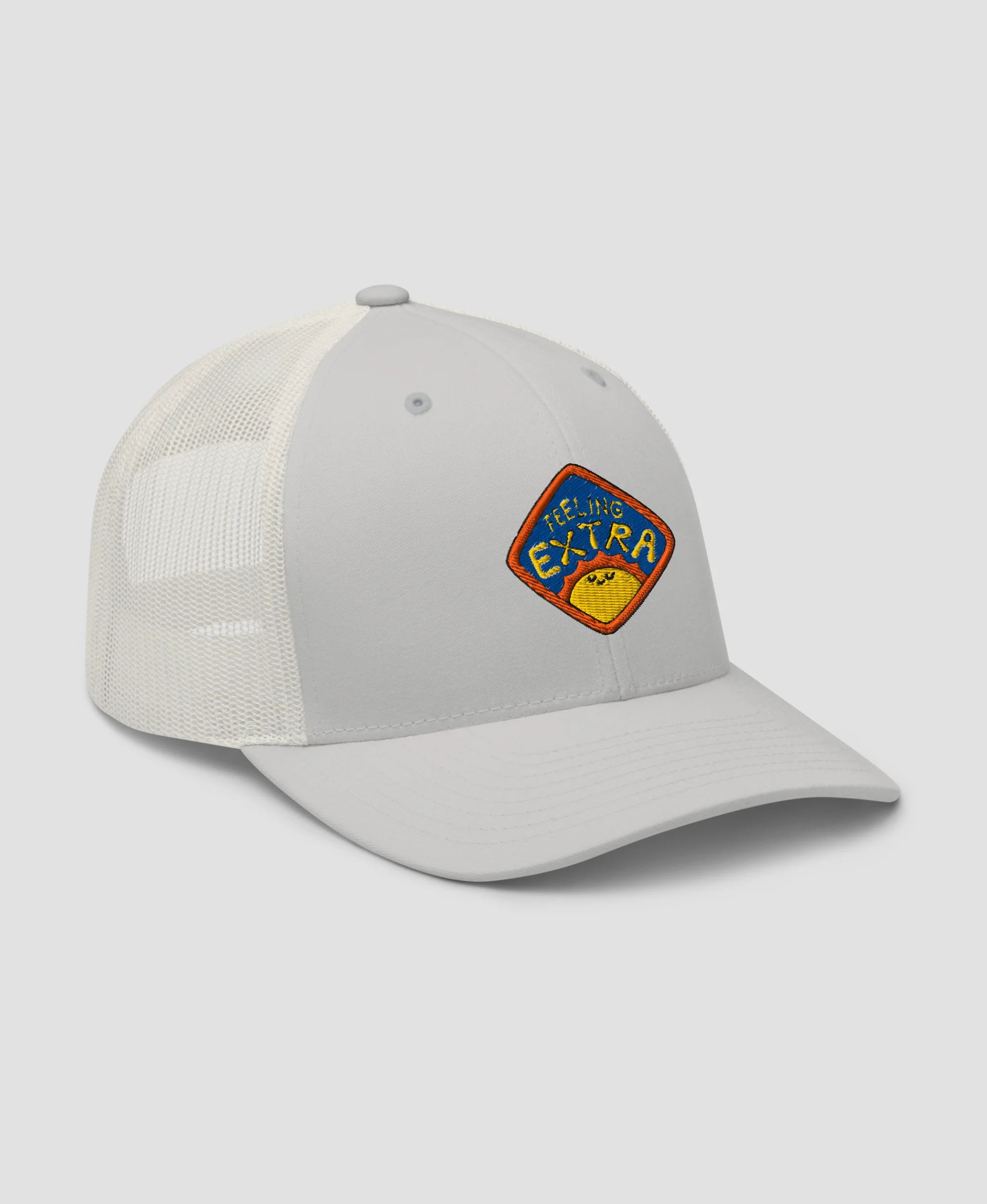 Vintage Psychedelic Sun Feeling Extra Graphic Retro Trucker Hat