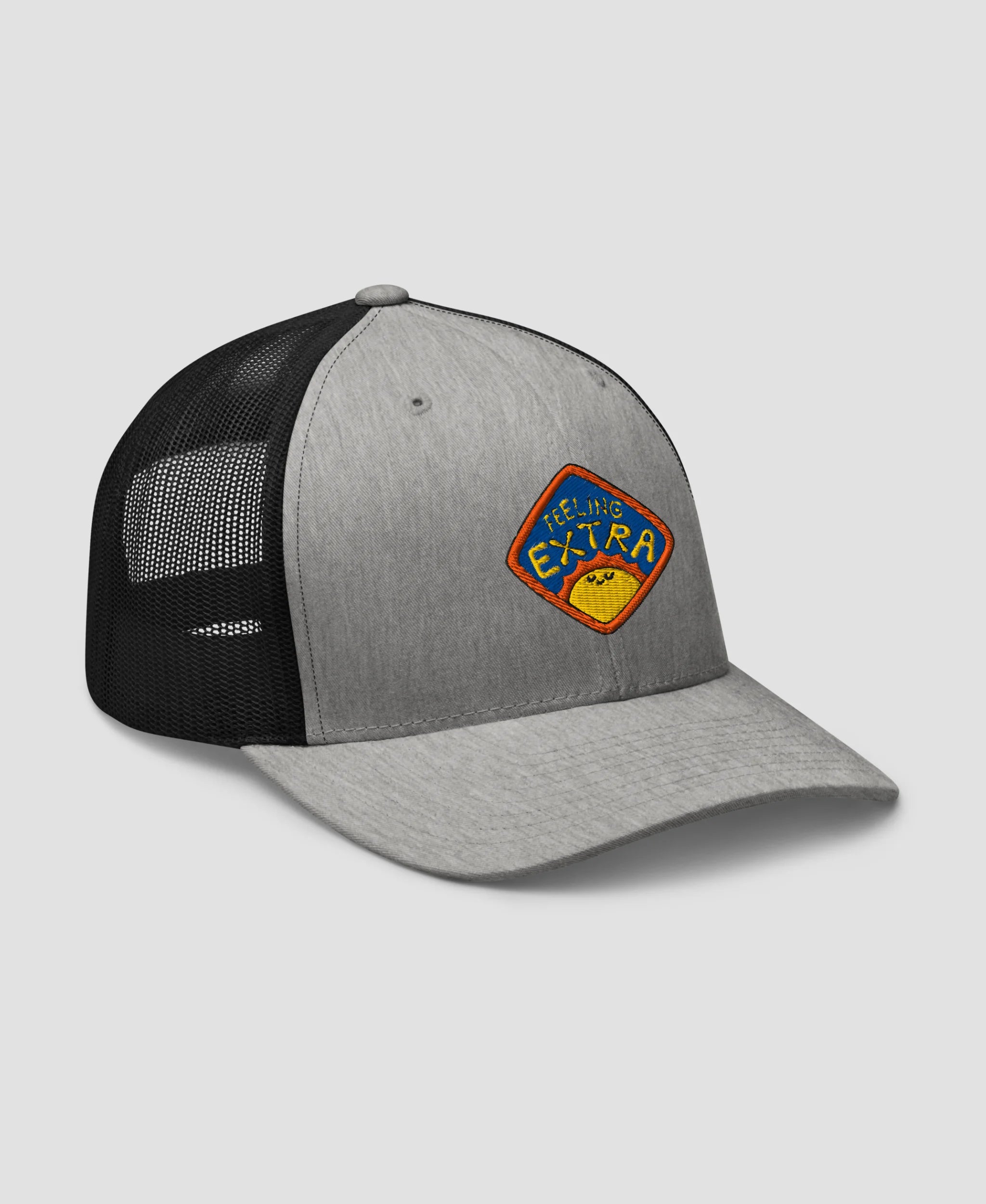 Vintage Psychedelic Sun Feeling Extra Graphic Retro Trucker Hat