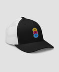 Stacked Colorful Smiley Face Embroidered Retro Trucker Hat