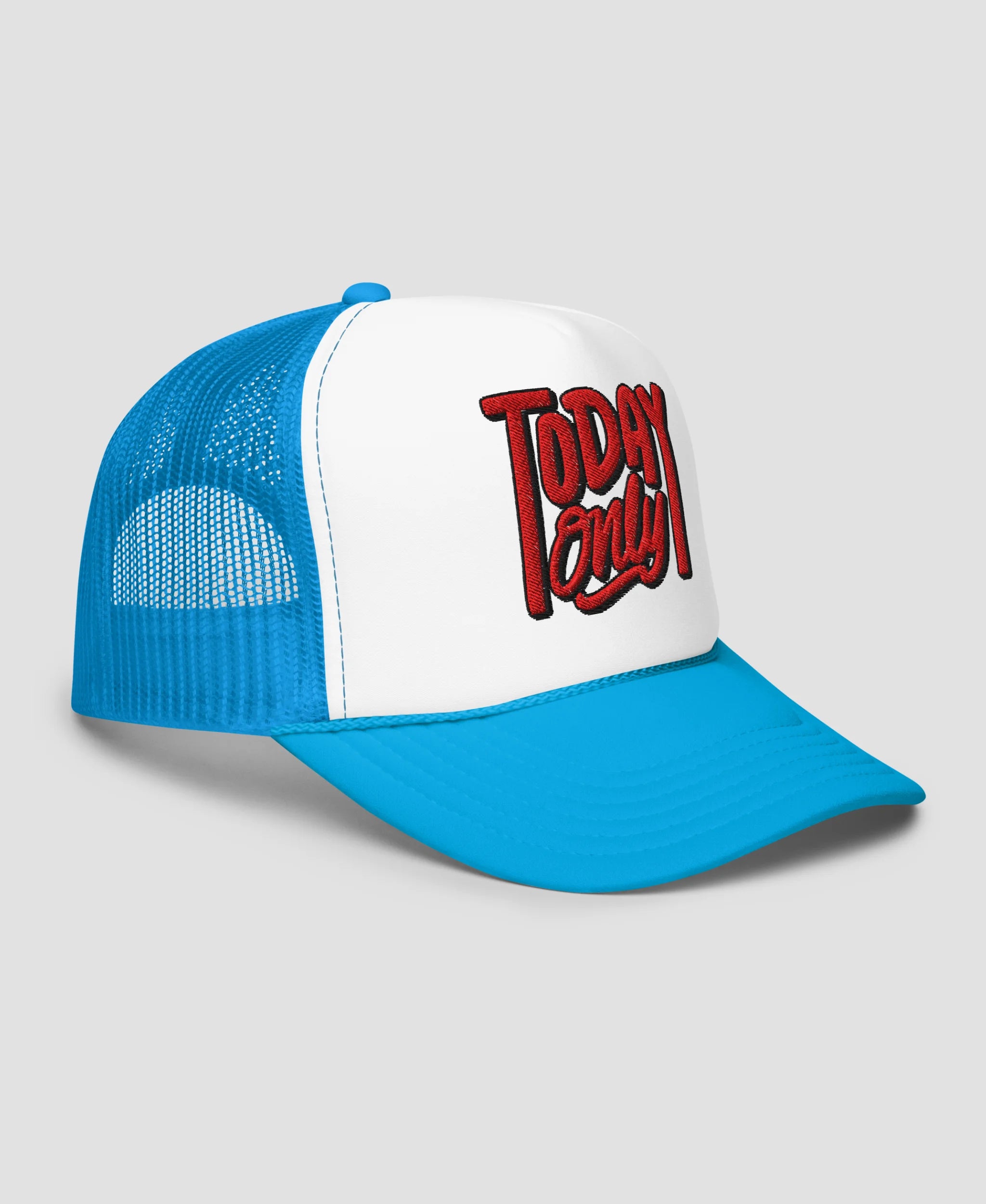 Today Only Bold Streetwear Embroidered Foam Trucker Hat | Retro Brim