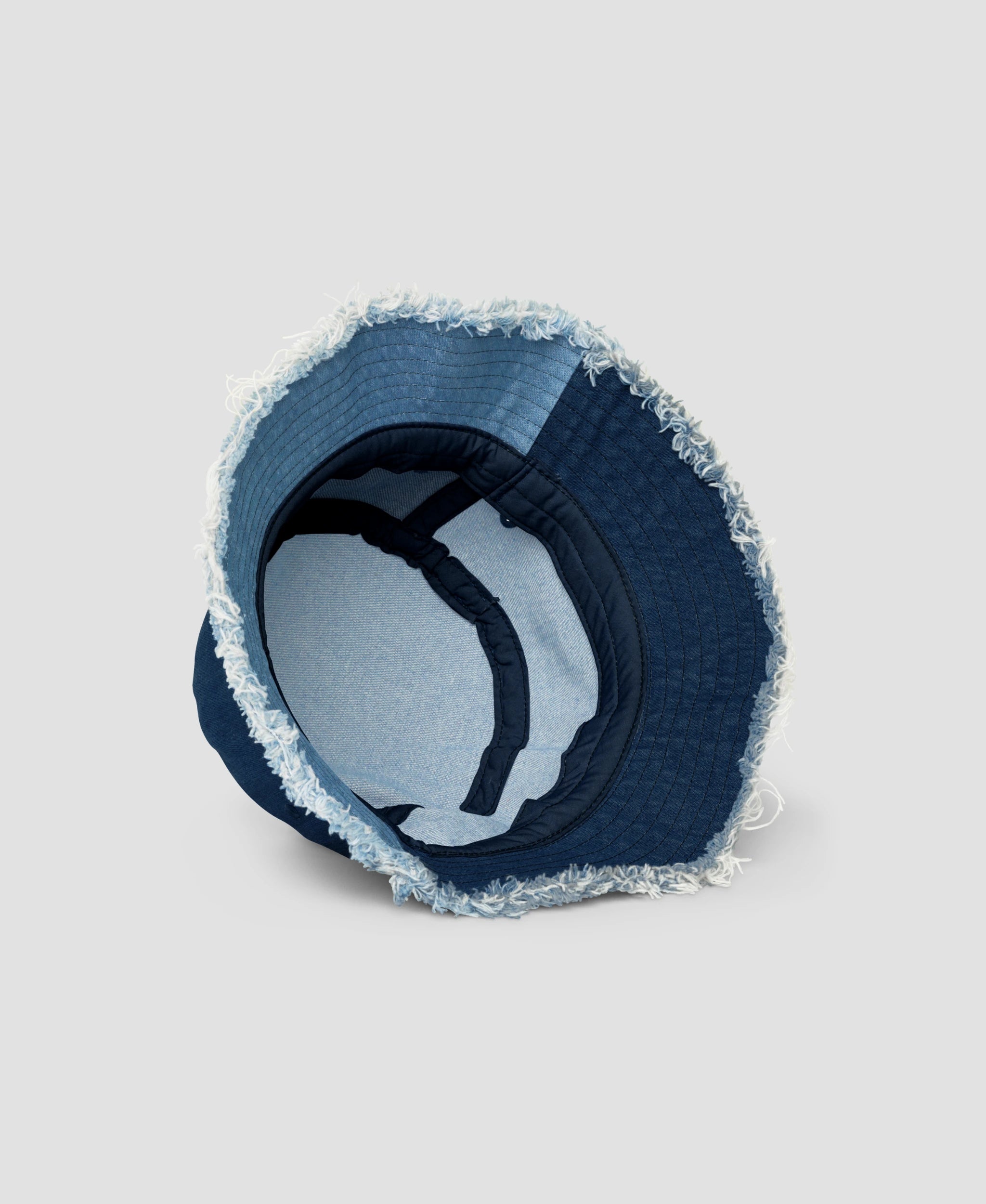 Vintage Graphic Meal Plan Embroidered Distressed Denim Bucket Hat  | Retro Brim