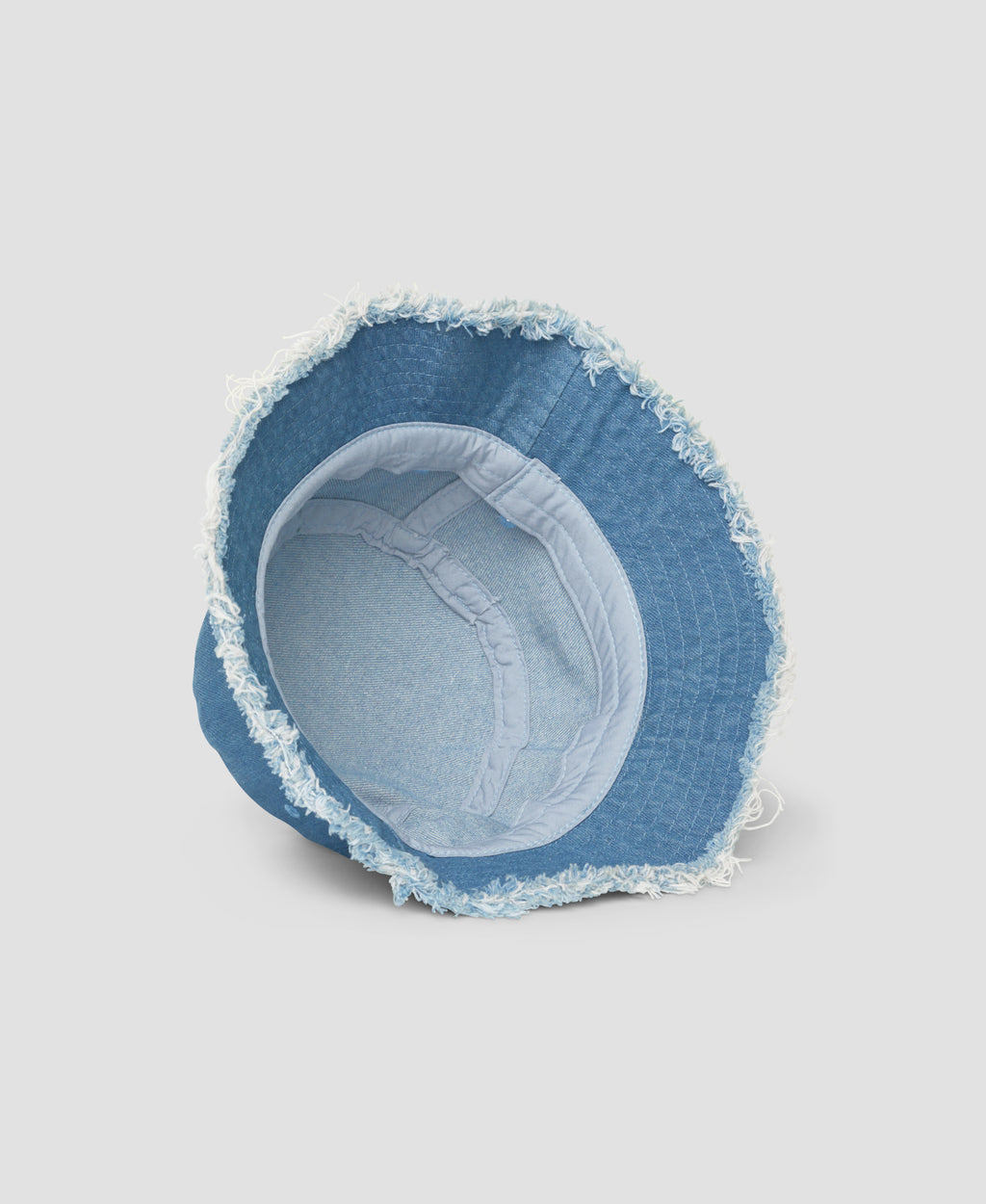 Boho Celestial Sun Face Embroidered Distressed Denim Bucket Hat  | Retro Brim
