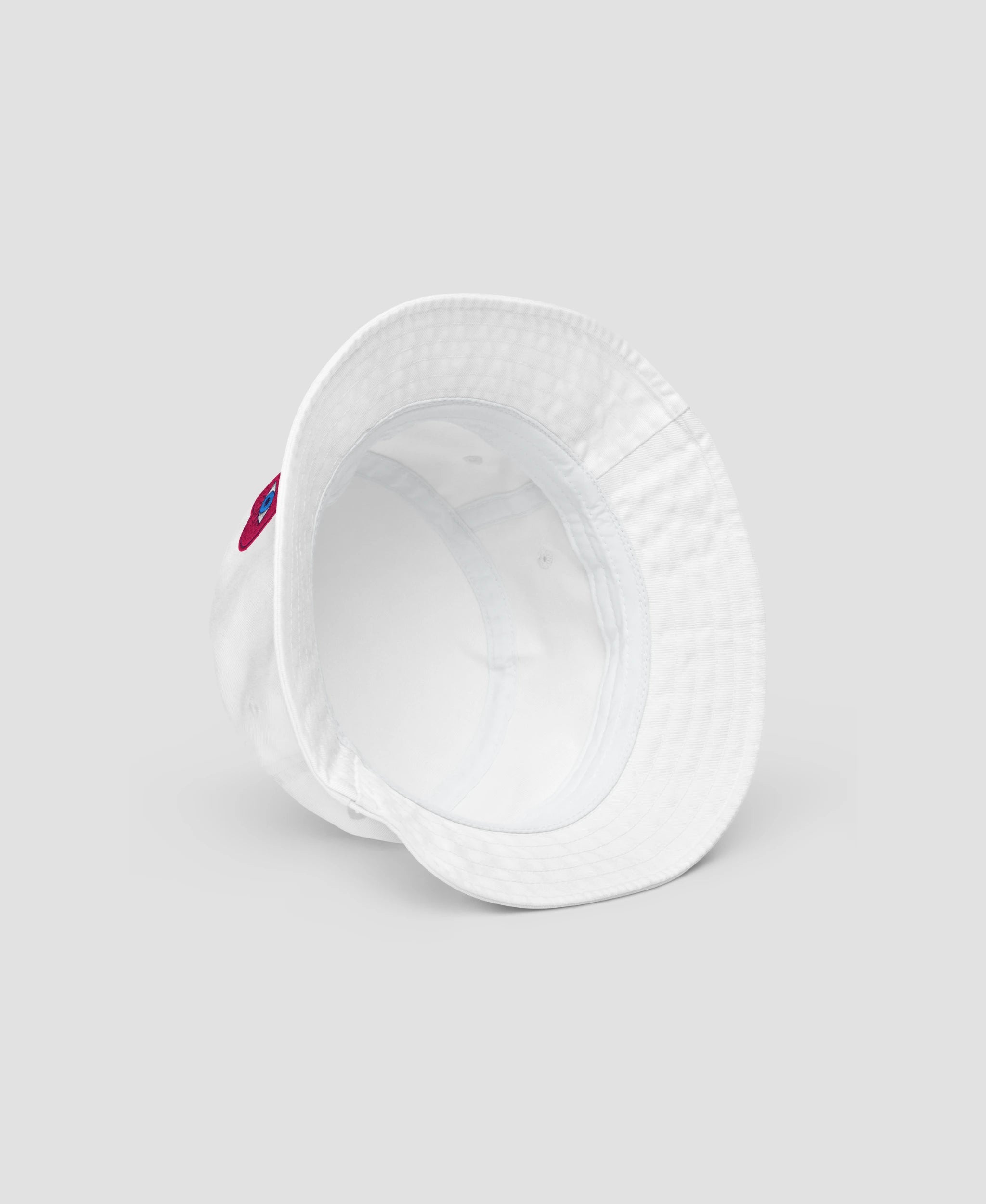 Retro Aesthetic Eye Heart Embroidered Organic Bucket Hat | Retro Brim