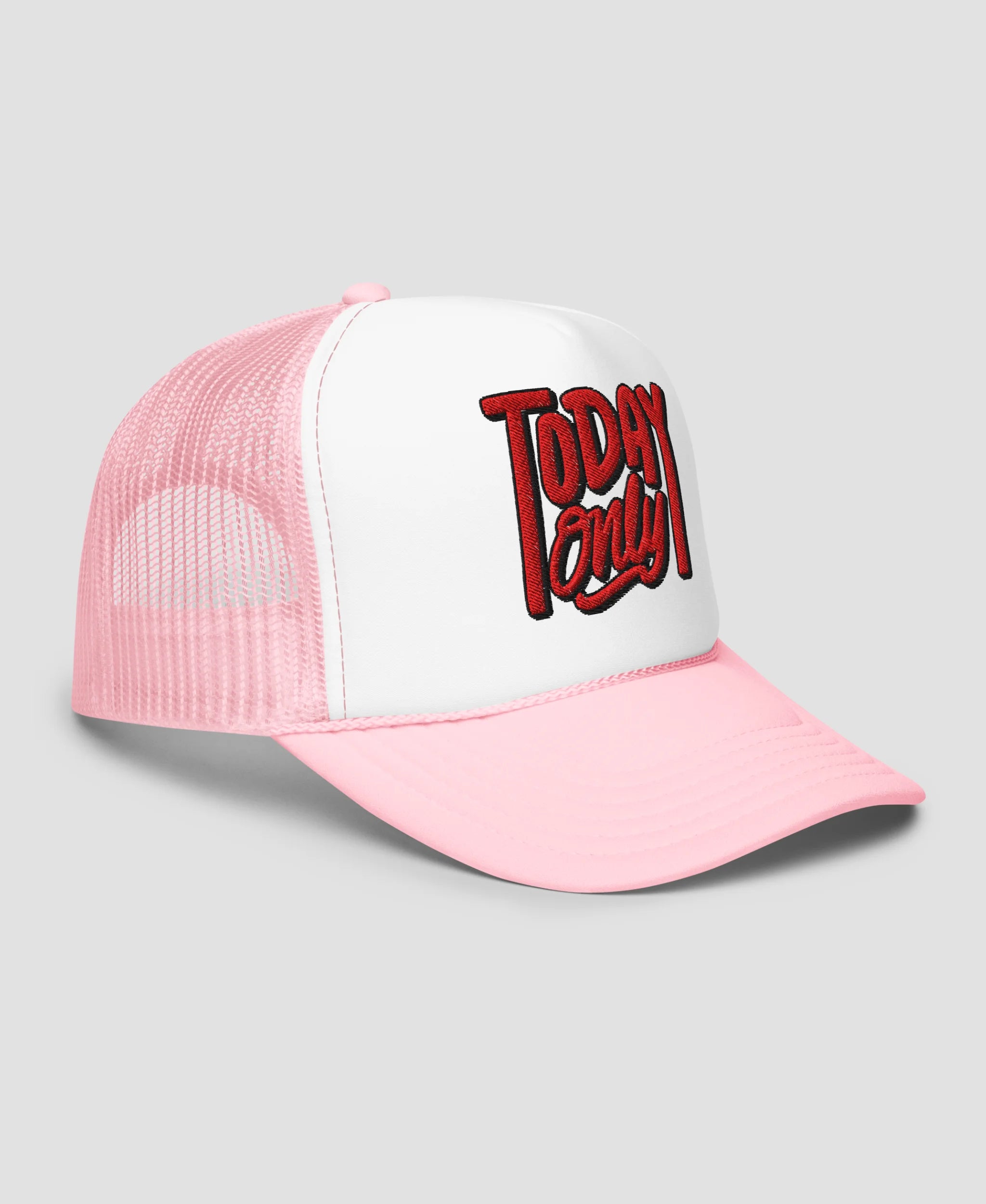 Today Only Bold Streetwear Embroidered Foam Trucker Hat | Retro Brim