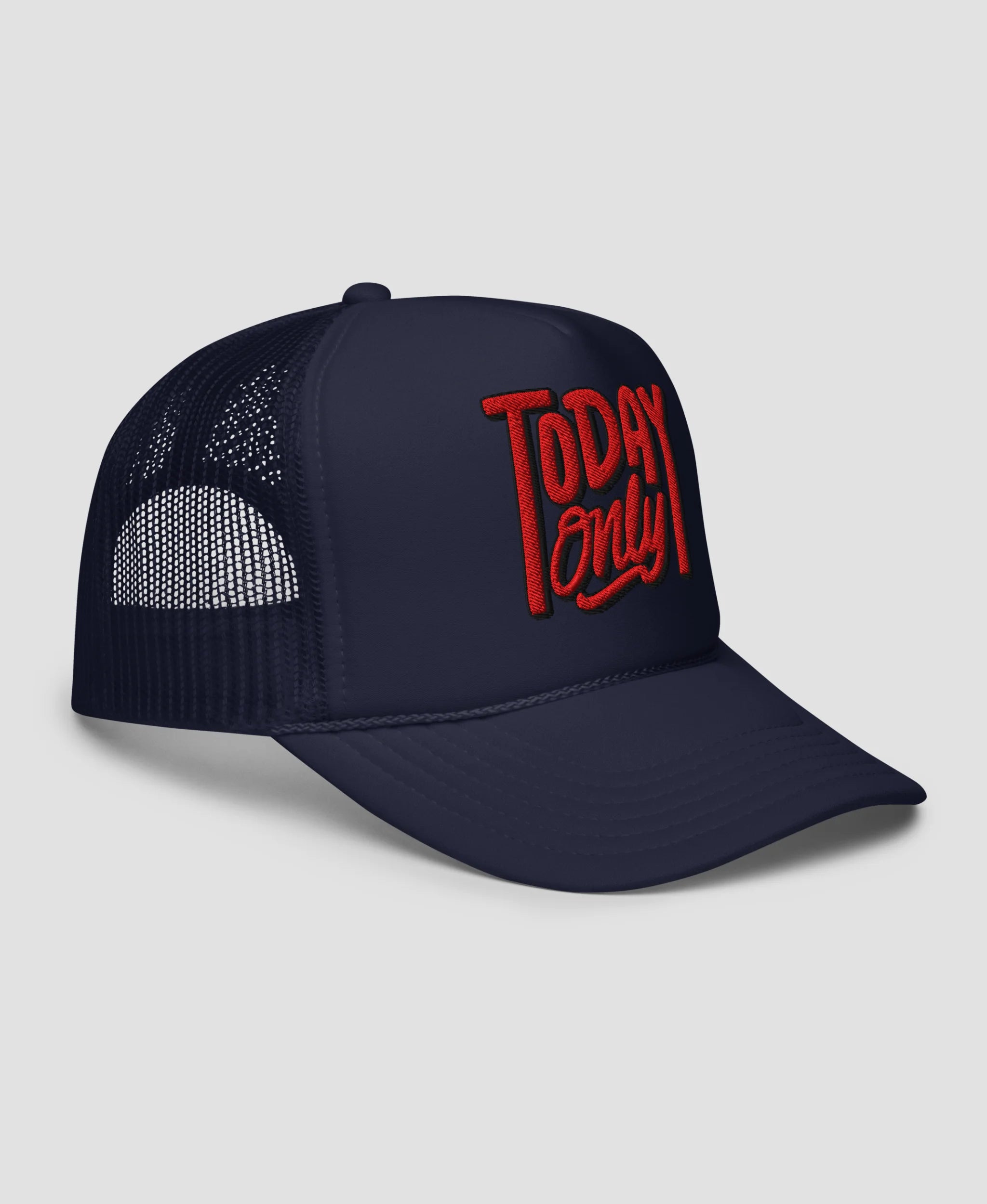 Today Only Bold Streetwear Embroidered Foam Trucker Hat | Retro Brim