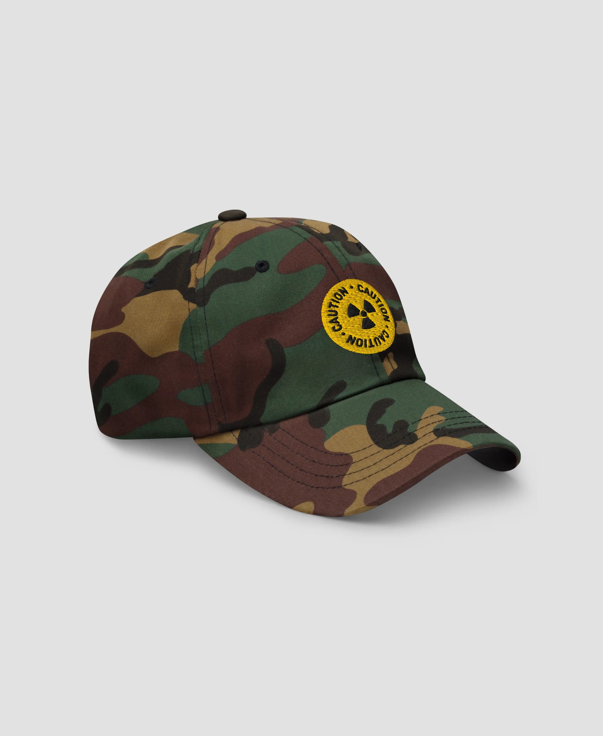 Industrial Radiation Caution Sign Embroidered Dad Hat