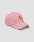 Minimalist Abstract Sideways Smiley Embroidered Dad Hat | Retro Brim