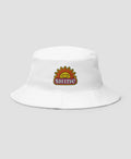 Groovy Sunshine Retro Embroidered Cotton Bucket Hat | Retro Brim