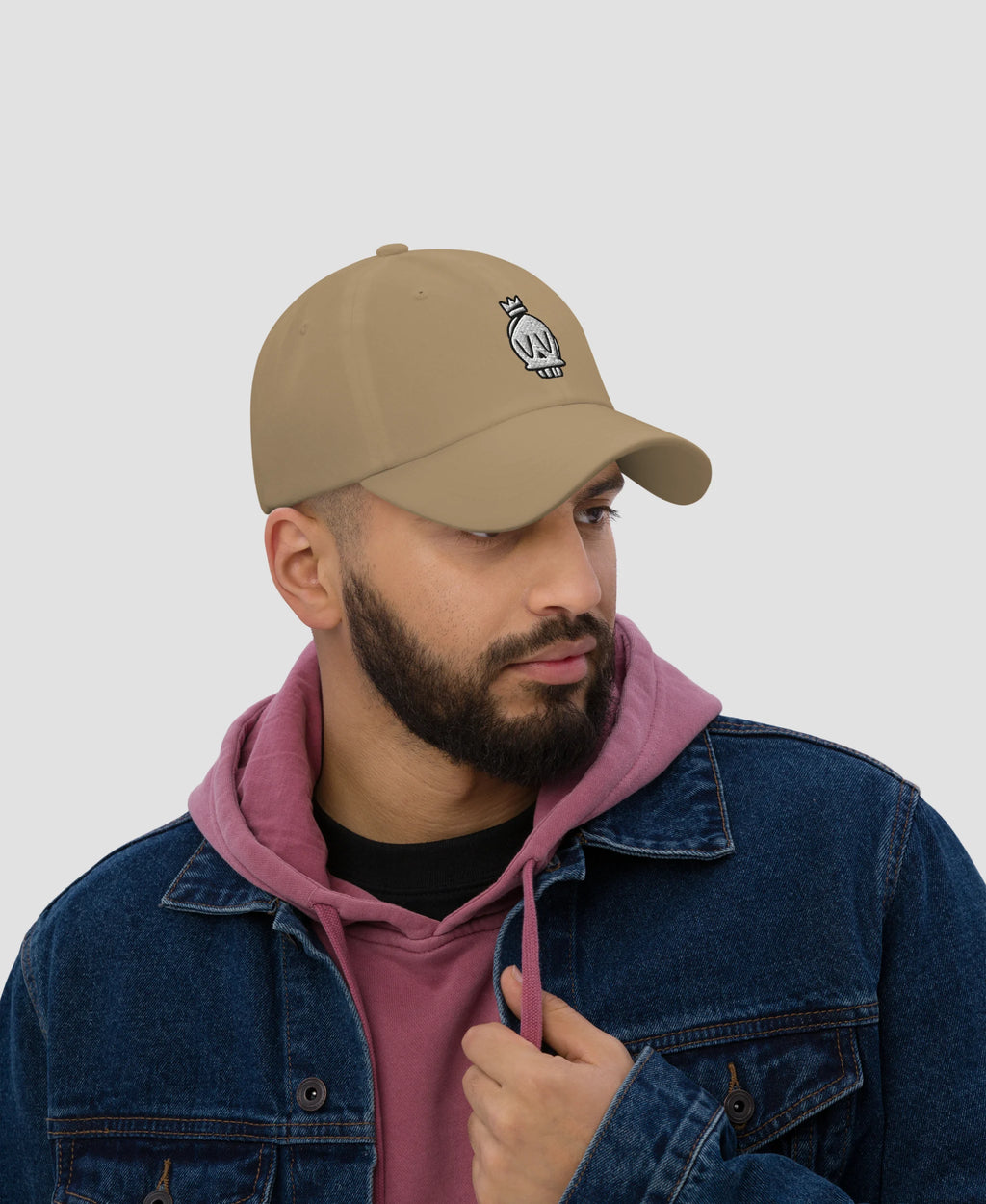 Streetwear Crowned King Skull Graphic Classic Dad Hat | Retro Brim