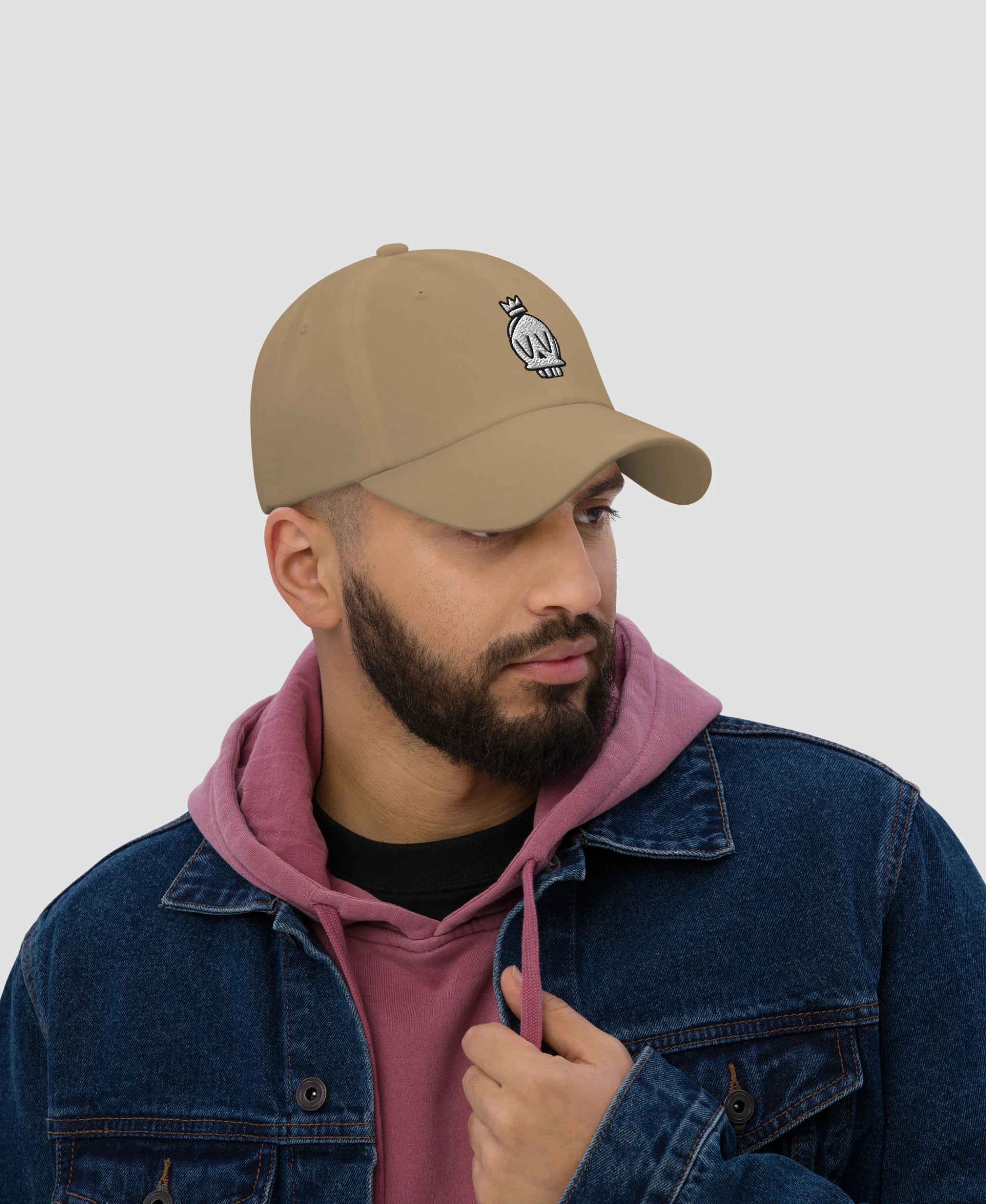 Streetwear Crowned King Skull Graphic Classic Dad Hat | Retro Brim