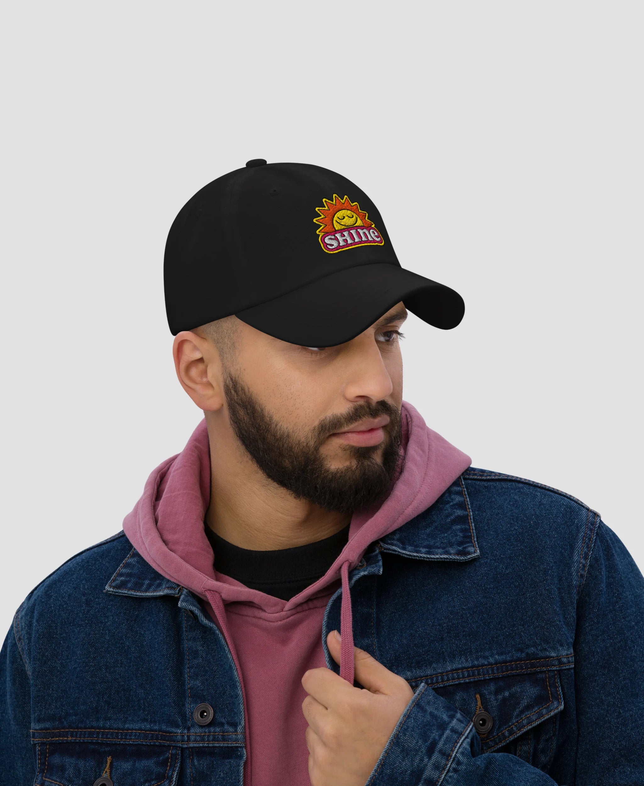 Vintage Sunrise Groovy Aesthetic Embroidered Dad Hat | Retro Brim