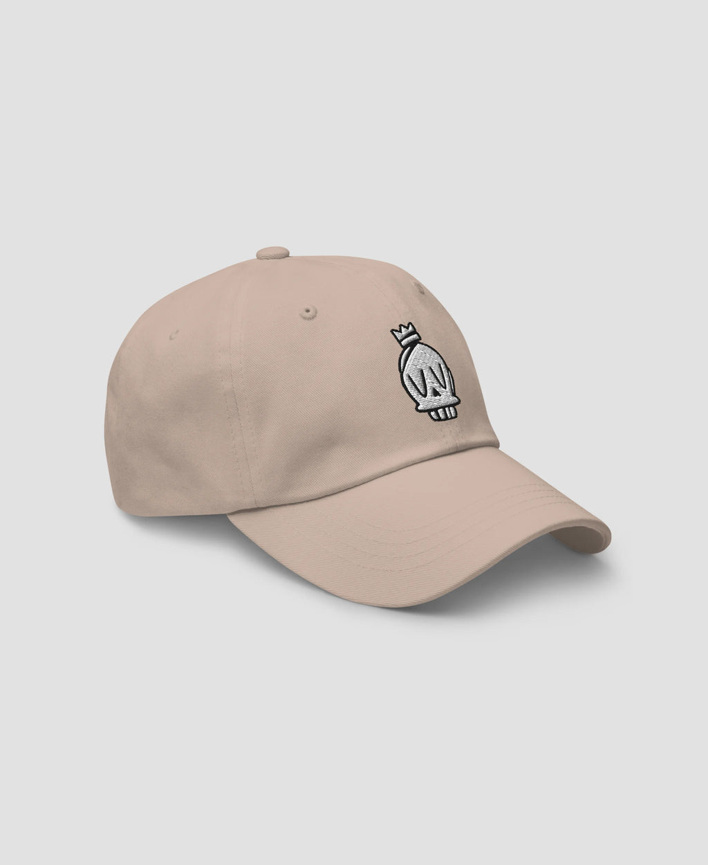 Streetwear Crowned King Skull Graphic Classic Dad Hat | Retro Brim