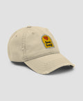 Keep Going Heart Smiley Embroidered Distressed Dad Hat